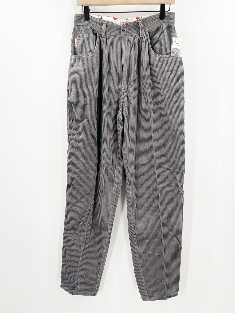 VINTAGE Paris Sport Club Corduroy Size 12 NWT Gray Deadstock 100% Cotton Trouser